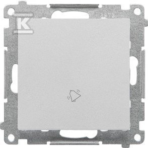 Przycisk „dzwonek” (moduł) 10 AX, 250 V~, szybkozłącza: Aluminium mat,