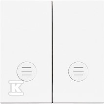 Klawisz podwójny z oczkami do: SW5L2M, SW6/2L2M, SW7/2L2M: Biały mat,