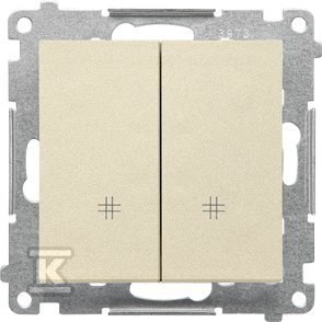 Łącznik krzyżowy podwójny (moduł) 10 AX, 250 V~, szybkozłącza: Szampański