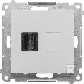 Gniazdo HDMI (moduł): Aluminium mat, SIMON55   &nbsp;TGHDMI.01/143