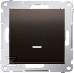 Łącznik jednobiegunowy z podświetleniem LED (moduł) 10AX, 250V AC, szybkozłącza,