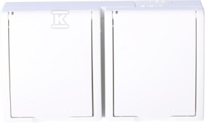 Gniazdo z uziemnieniem 2-krotne n/t IP54 AQGZ1-2/11 Aquarius biały o