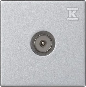 Płytka K45 gniazdo TV męskie 45x45mm + wkład, aluminium o