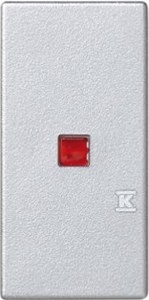Klawisz 45x22,5 łącznika uniwersalnego z podświetleniem, aluminium