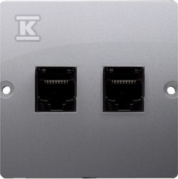 Gniazdo komputerowe RJ45 podwójne kategoria 5e (moduł). Montaż gniazda na