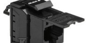 Wkład gniazda komputerowego RJ45 kat.6 UTP z przesłoną przeciwkurzową, o