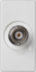 Płytka K45/2 złącza BNC 22,5x45mm + wkład, biały
