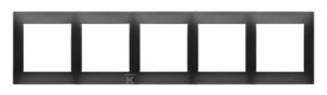 Ramka 5-krotna PREMIUM do puszek karton-gips IP20 / IP44, czarny