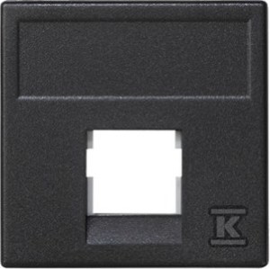 Płytka K45 1-krotna RJ 3 moduły grafit