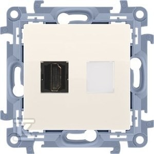 Gniazdo HDMI ver.1.4 podwójne (moduł), krem, SIMON10