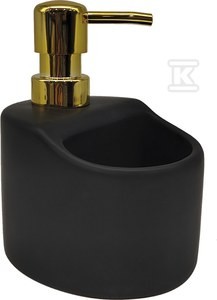 Dozownik YOGO ceramiczny, czarny mat/ złoty   &nbsp;AMP_GM2M
