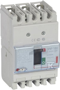 Wyłącznik mocy z wyzwalaczem termiczno-magnetycznym DPX3 160 3P 63A 36KA