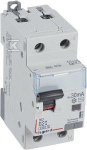 Wyłącznik różnicowo-nadprądowy P312 2P B 20A 30MA TYP AC DX3