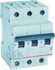 Wyłącznik nadprądowy RX3 3P B 20A 6000A