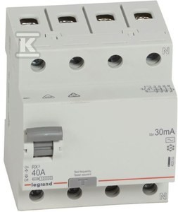 Wyłącznik różnicowoprądowy RX3 4P 40A 30MA TYP AC