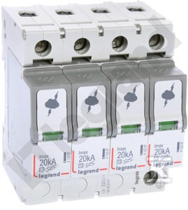 Ogranicznik przepięć T2 20 KA 4P    412223