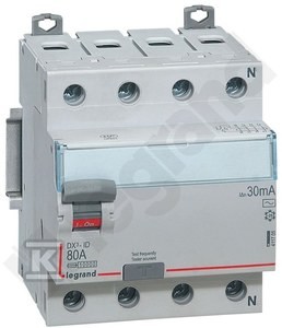 Wyłącznik różnicowoprądowy P304 4P 80A 30MA TYP AC DX3 o