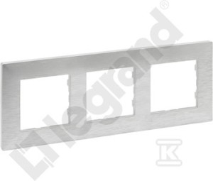 Ramka potrójna 3x - kolor aluminium szczotkowane, NILOE STEP o