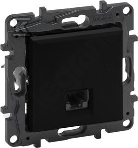 Gniazdo RJ45 kat. 5e UTP- kolor czarny, NILOE STEP o