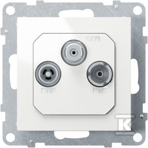 Gniazdo TV-R-SAT - końcowe - FM + DAB - 45778