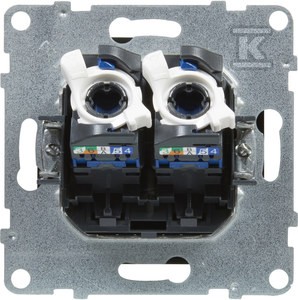 Gniazdo 2XRJ45/kat 6 UTP, CZARNY SUNO    721453