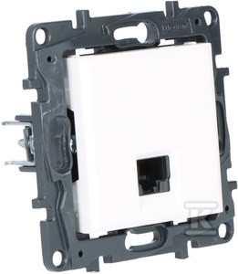Gniazdo RJ45 kat. 5e UTP - kolor biały, NILOE STEP