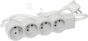 Przedłużacz STANDARD 4x2P+Z, z przewodem 3.0 metra 3x1.5 mm2 -