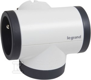 Rozgałęźnik obrotowy 2x2P+Z, USB A+C - biały/grafitowy, HELMO
