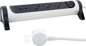 Przedłużacz PREMIUM, obrotowy, 4x2P+Z, z przewodem 45778 metra 3x1.0 mm2