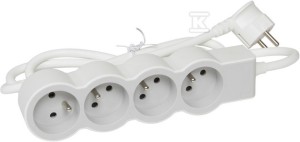 Przedłużacz STANDARD 4x2P+Z, z przewodem 45778 metra 3x1.0 mm2 -