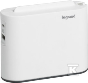Rozgałęźnik 2x2P, USB A+C - biały/grafitowy, HELMO