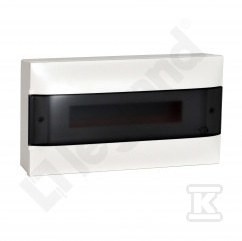 Rozdzielnica natynkowa PRACTIBOX S 1x18 drzwi przezroczyste