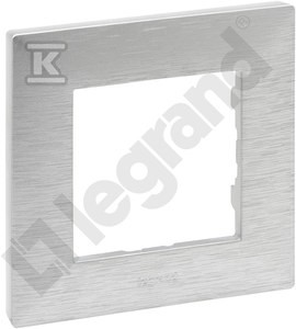 Ramka pojedyncza 1x - kolor aluminium szczotkowane, NILOE STEP o
