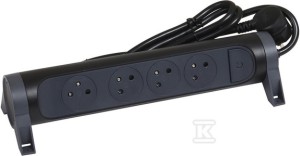 Przedłużacz PREMIUM, obrotowy, 4x2P+Z, z przewodem 3.0 metra 3x1.5 mm2