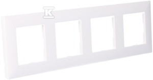 Ramka poczwórna 4x - kolor biały, NILOE STEP