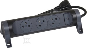 Przedłużacz PREMIUM, obrotowy, 3x2P+Z, z przewodem 45778 metra 3x1.0 mm2