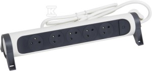 Przedłużacz PREMIUM, obrotowy, 5x2P+Z, z przewodem 45778 metra 3x1.0 mm2