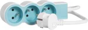 Przedłużacz STANDARD 3x2P+Z, z przewodem 45778 metra 3x1.0 mm2 -