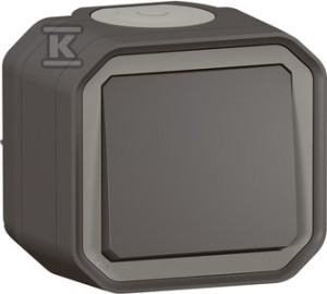 Łącznik schodowy, komplet natynkowy 10AX-250V~ - antracyt, NOWE PLEXO 55