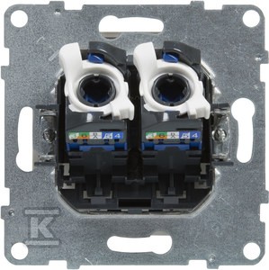 Gniazdo 2XRJ45/kat 6 UTP, BIAŁY SUNO    721153