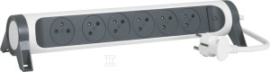 Przedłużacz PREMIUM, obrotowy, 6x2P+Z, z przewodem 3.0 metra 3x1.5 mm2