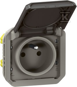 Gniazdo pojedyncze z uziemieniem 2P+Z, zaciski śrubowe, mechanizm 16A-250V~ -