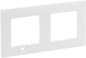 Ramka podwójna 2x - kolor biały, NILOE STEP