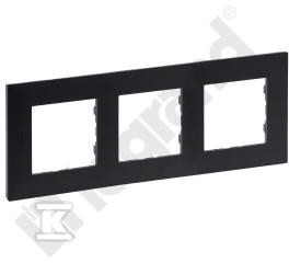 Ramka potrójna 3x - kolor stal szczotkowana, NILOE STEP o