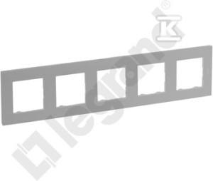 Ramka pięciokrotna 5x- kolor aluminium, NILOE STEP