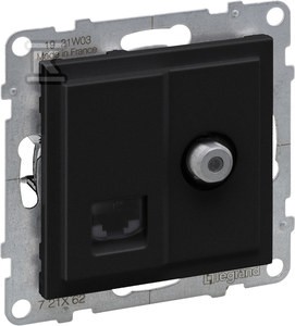 Gniazdo TV typ F 45778 dB + RJ45 KAT 6