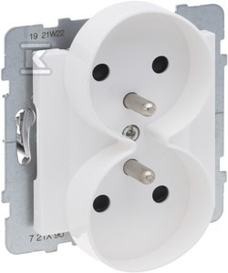 Gniazdo 2X2P+Z z przesłoną - 16 A - 250 V~