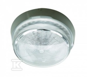 Plafon RONDO 2 E27 100W, IP44, klosz przezroczysty biały o