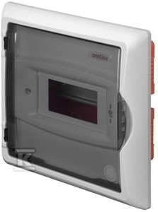 Rozdzielnica podtynkowa ONNLINE 1x6 modułowa IP40 szyba dymna