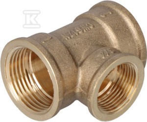 Trójnik redukcyjny mosiężny 1"x3/4"x1" żółty    T10Z w